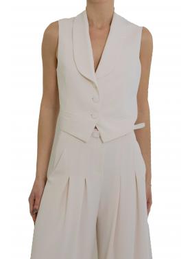 Gilet con rever e bottoni rivestiti Imperial